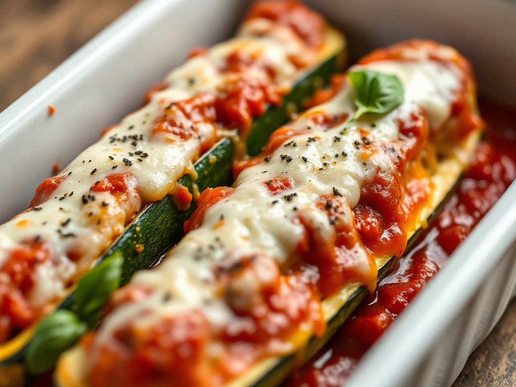 Cheesy Stuffed Zucchini Boats