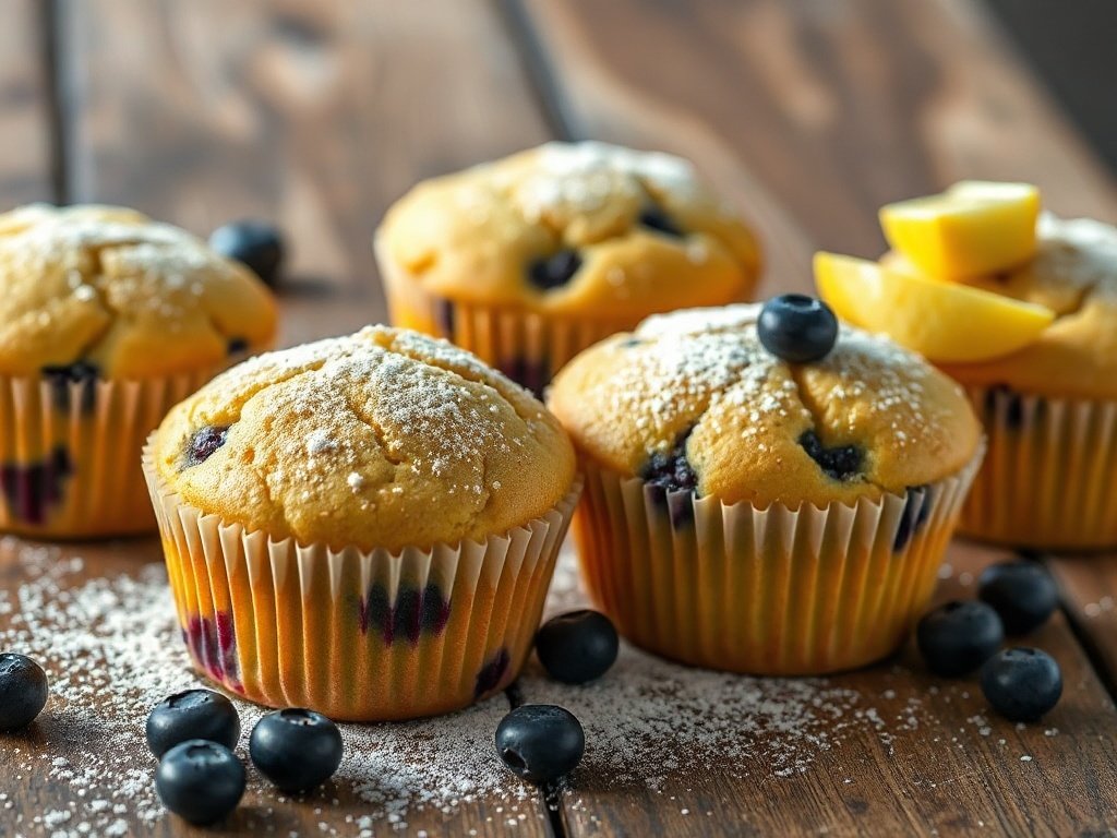Lemon Blueberry Muffins fresh from the oven